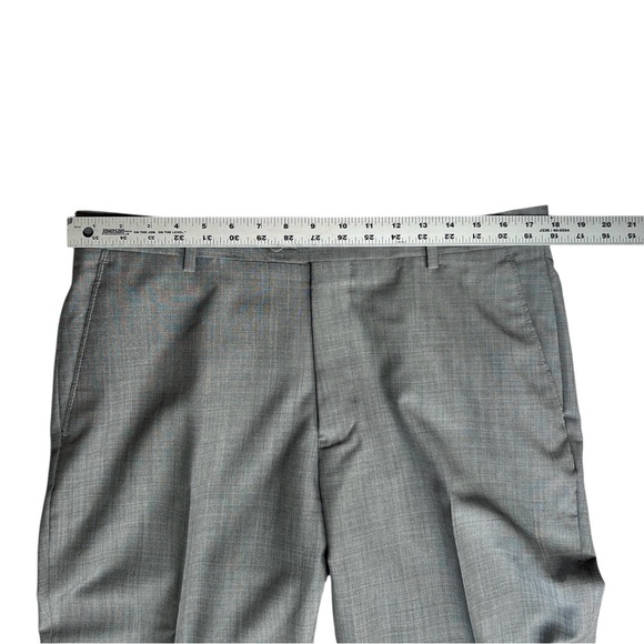 JOS A BANK Reserve Grey Marzotto Wool Dress Pants Mens 35 X 29 (35R) Flat Front - Picture 7 of 12